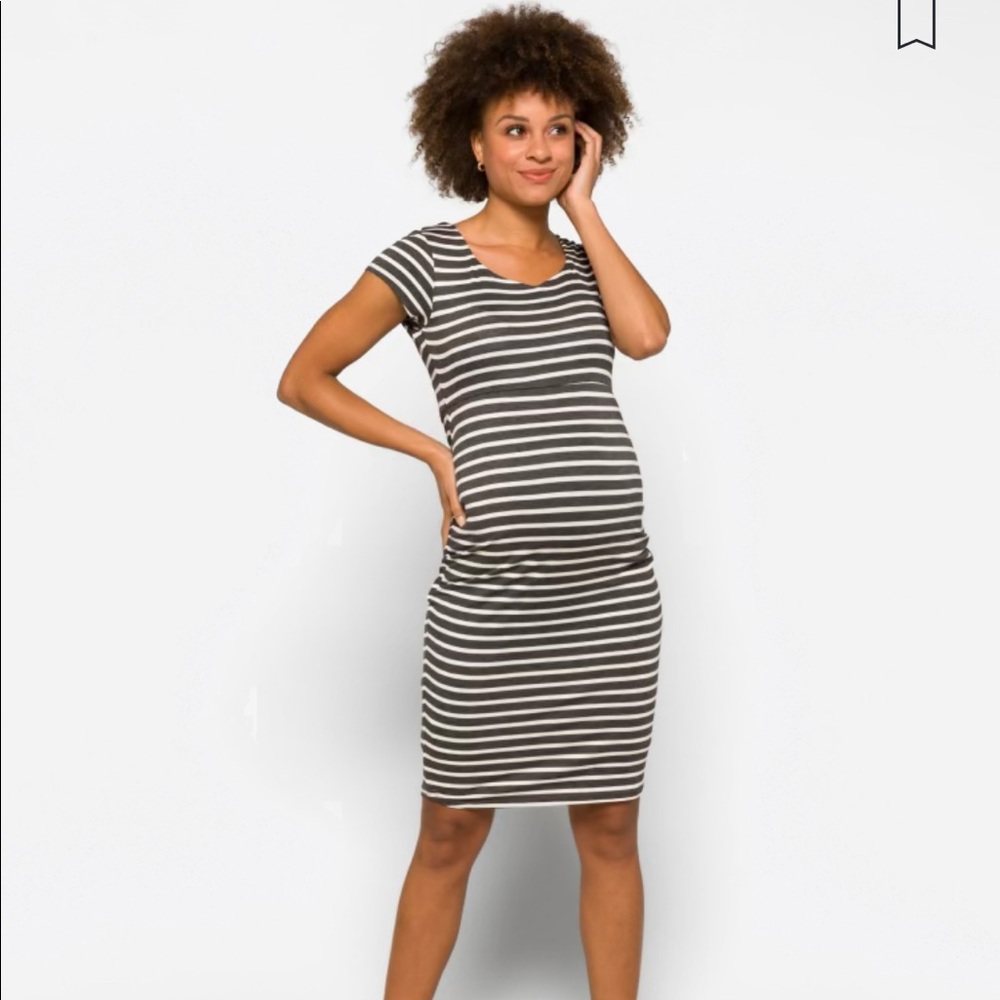 Greta Maternity Short Sleeve Dress